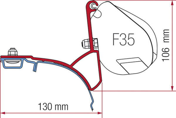 Kit FIAMMA passend für VW T5 für Markisenadapter F35