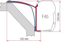 Adapterkit FIAMMA 3-tlg. Zu Wandmarkise F45S / F45L...