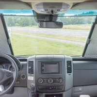 REMIfront III Frontscheiben Verdunkelung passend für Mercedes Sprinter ab 2007 - 17 gerader Spiegelfuß Fb. grau