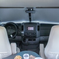 REMIfront III Frontscheiben Verdunkelung passend für Mercedes Sprinter ab 2007 - 17 gerader Spiegelfuß Fb. grau