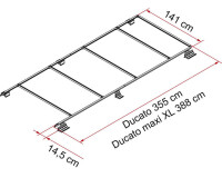 Dachträgersystem FIAMMA Roof Rail passend für Ducato H2 Fahrzeuglänge 541 - 599 cm