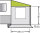 Seitenwand EuroTrail für Sonnendach Universal mit Fenster 240 x 180 cm