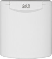 Gas-Außensteckdose weiß