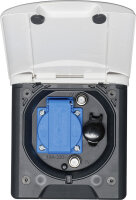 Universal-Vorzeltsteckdose ABL mit Magnetdeckel Farbe...