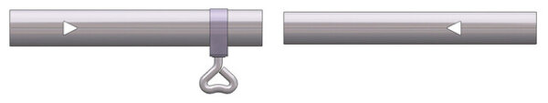 Stange Alu-Line Combi - System Alu 25 / 22 mm 73 - 130 cm 2-teilig teleskopierbar