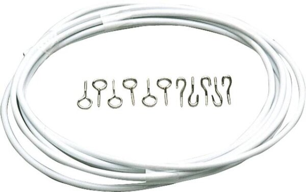 Gardinenspirale Heusser products mit 6 Haken und Ösen 3 m Farbe weiß