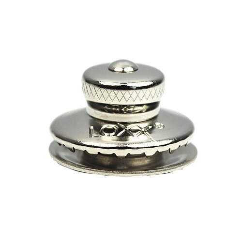 Loxx- Druckknopf Oberteil kleiner Kopf Inhalt 5 Stück Messing vernickelt