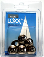 Loxx- Druckknopf Oberteil kleiner Kopf Inhalt 5 Stück Messing vernickelt