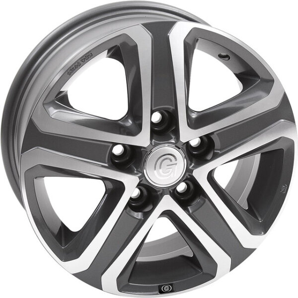 Leichtmetallfelge Goldschmitt GSM6 Gr. 6,5x16 Zoll LK5x130 ET 52 passend für Ducato 250 Fb. anthracite polished glossy
