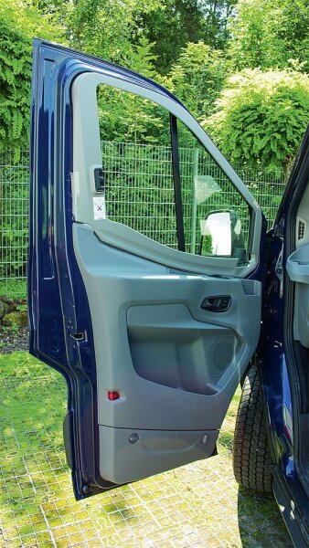 REMIfront IV Seitenscheiben Verdunkelung links passend für Ford Transit V363 ab 2014, Farbe grau