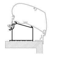 Adapterschiene THULE 4-tlg. für Dachmarkise Omnistor...