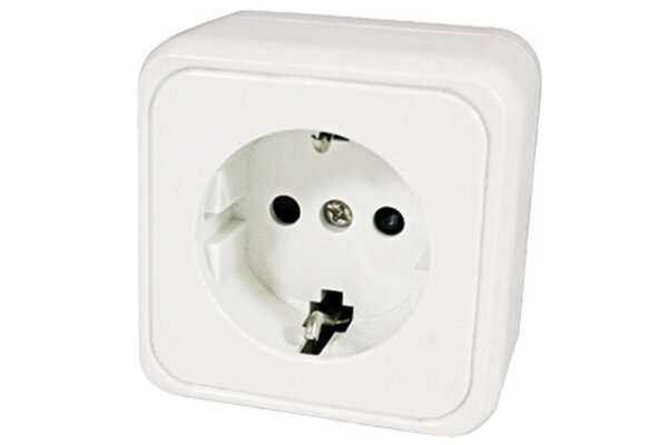 Steckdose einzeln 230 V / Farbe weiß