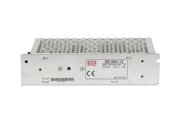 LED Gleichspannungswandler Meanwell 9,2 - 18 V / 12 V / 4,2 A / 50 Watt Farbe silber