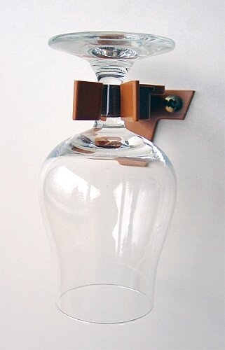 Glashalter Mega-Klipp 4er Set für 1 Glas Set Fb. grau