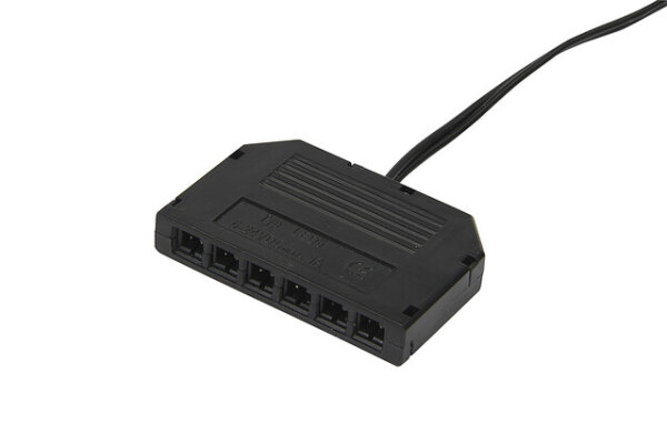 LED Verteilerkasten 6-fach Jamara-LED 12 V Farbe schwarz