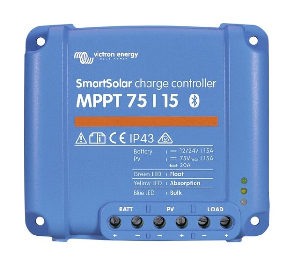Solarladeregler Victron MPPT 12/24 V SmartSolar 75/15