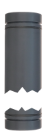 Rohr 40 mm x 50 cm beidseitig mit 0-Ringen...