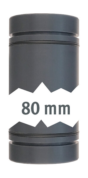 Rohr 40 mm beid. mit O-Ring, 80 mm Entleerungssystem GrauGELB®