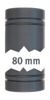 Rohr 40 mm beid. mit O-Ring, 80 mm Entleerungssystem...