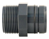Rohrverbinder gerader  40/32 mm mit AG 1 ¼ Zoll 40...