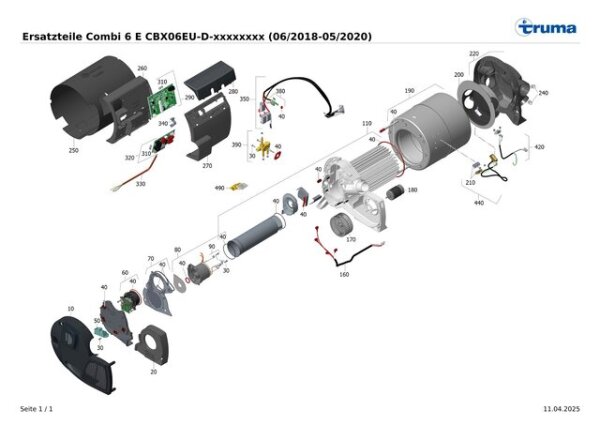 Elektronik truma zu Combi 6 / 6E ab 03/2007 bis 06/2018