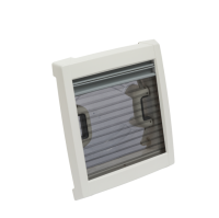 Dachhaube MPK VisionVent S pro 27 P Ausschnitt 28  x 28 cm Farbe cremeweiß Haube rauchglas