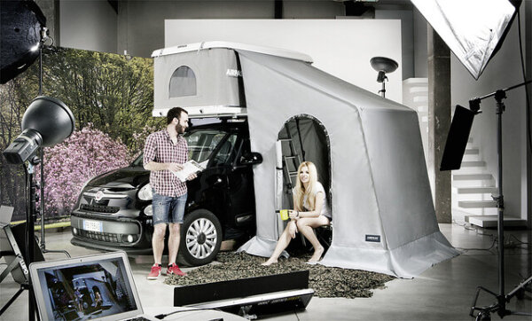 Vorzelt AirPass für Minivans zu Dachzelt min. Höhe 171 - 185 cm Farbe grau
