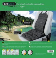 Sitzauflage Sitback Basic light Farbe schwarz / grau