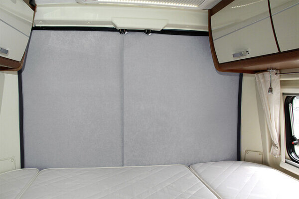 Thermovorhang Hindermann passend für Fiat Ducato X250/ X290 ab 2007, Hecktür 2-tlg. Türausschnitt hoch hellbeige