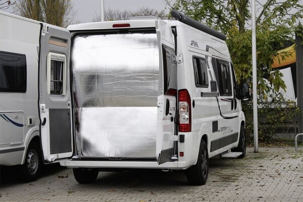 Thermovorhang Hindermann passend für Fiat Ducato ab 07 Hecktür Fb. hellbeige