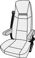 Sitzbezug Aguti Sitz Roadliner Velours, 2-teilig Farbe anthrazit