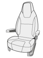 Sitzbezug orig. Fahrzeugsitz passend für Ducato X250 ab 2014 Velours, 2-teilig Farbe sand