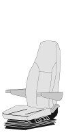 Sitzbezug Isri Sitz 1000 / 518 7/2002 - 6/2006 Velours 2-teilig Farbe anthrazit