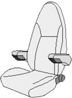 Sitzbezug Isri Atessa Sitz mit Polsterung Fiat Chassis bis 5/2014 Velours 2-teilig Farbe anthrazit