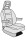 Sitzbezug Isri Atessa Sitz mit Polsterung Fiat Chassis bis 5/2014 Velours 2-teilig Farbe anthrazit