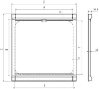 Dachlukenrollo Dometic DB1R 470 x 480 mm Farbe cremeweiß
