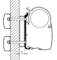 Alu-Distanzprofil 188 mm passend für Dethleffs...