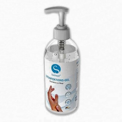 Handdesinfektionsgel WM aquatec Sanisept Inhalt 0,5 l Flasche mit Spender