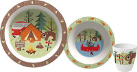Kindergeschirrset gimex Adventure 3-tlg. Teller, Schale,...