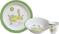 Kindergeschirrset gimex Wildlife 3-tlg. Teller, Schale,...