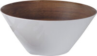 Salatschale Melamin gimex 2 l Farbe weiß/holzoptik