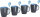 Henkelbecher Melamin gimex Grey Line, 4-tlg. Inhalt 350 ml Farbe grau / brombeer