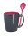 Henkelbecher Melamin gimex Grey Line, 4-tlg. Inhalt 350 ml Farbe grau / brombeer