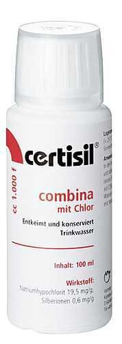 Trinkwasserreiniger certisil combina 1.000 F mit Chlor , 100 ml