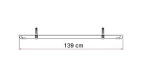 Fahrradschiene FIAMMA Rail Plus XL 139 cm Farbe deep black