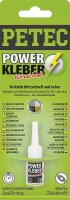 Sekundenkleber Petec Power Kleber blitzschnell Inhalt 3 g