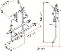 Fahrradträger FIAMMA passend für Carry Bike VW T6, Bj. 2022 2 Räder Traglast 60 kg Farbe aluminium
