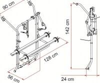 Fahrradträger FIAMMA Carry Bike  VW T5, Bj. 2022 2 Räder Traglast 60 kg Farbe aluminium