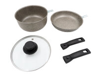Kochset BEAVER BRAND TRIO 20 5-tlg. Kochset Farbe stone grey