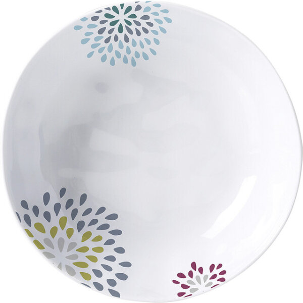 Suppenteller Melamin Brunner Belfiore Durchm. 21 cm Fb. weiß / blau / grau